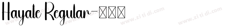 Hayate Regular字体转换